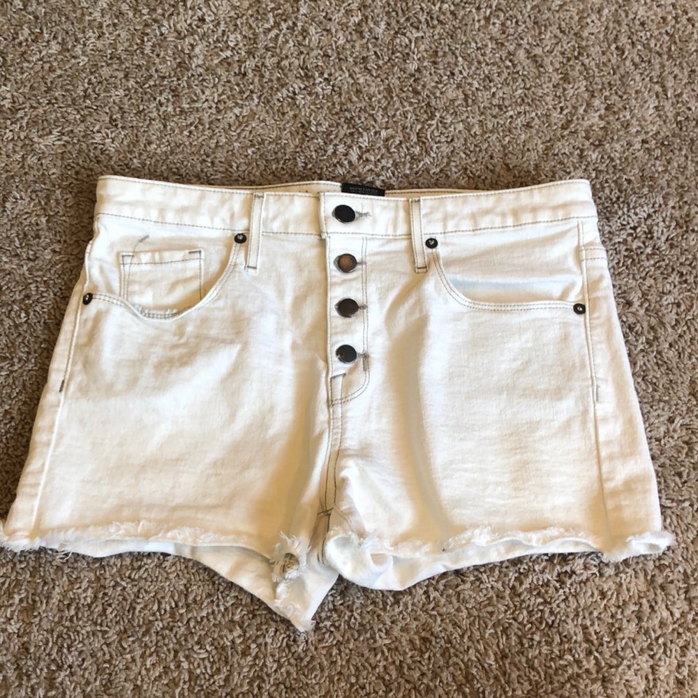 Mossimo High Waisted White Jean Shorts
